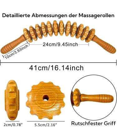Lukezors Tuuli Accessories - Premium Wood Body Roller & Fascia Stick for Muscle Relaxation Legs Neck & Body Sculpting - Shop Internationally! - Buy Online on GoSupps.com