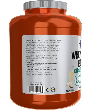Now Foods Sports Whey Protein Isolate - Creamy Vanilla 5 lbs | High-Quality Protein Supplement - Buy Online on GoSupps.com