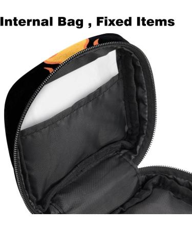 Stylish Menstruation Pad Bag with Zipper | Women's Tampon & Napkin Collector Bag - Flaming Billard - Buy Online on GoSupps.com