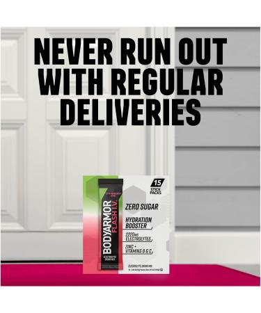 BODYARMOR Flash IV Electrolyte Packets Strawberry Kiwi - Zero Sugar Drink Mix Single Serve Packs Coconut Water Powder (6 Count) Strawberry Kiwi 1.5 Ounce (Pack of 1) - Buy Online on GoSupps.com