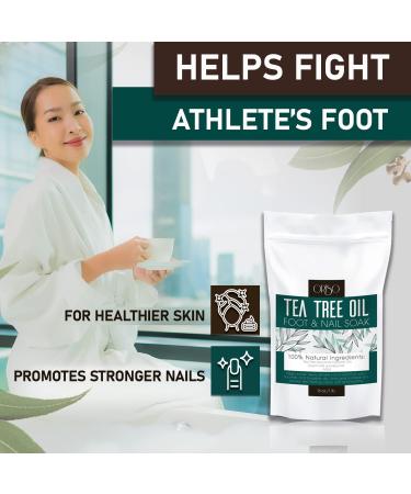 Tea Tree Oil Foot Soak - Epsom Salts & Lavender - Athlete's Foot Remedy Cracked Feet Treatment Odor Eliminator Softens Calluses - 16 Oz - Buy Online on GoSupps.com