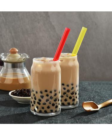 ALINK 12 PCS Reusable Boba Straws - Wide 13mm x 10.5 inch Long Smoothie Straws for Bubble Tea - Colored Plastic with Cleaning Brushes - Buy Online on GoSupps.com