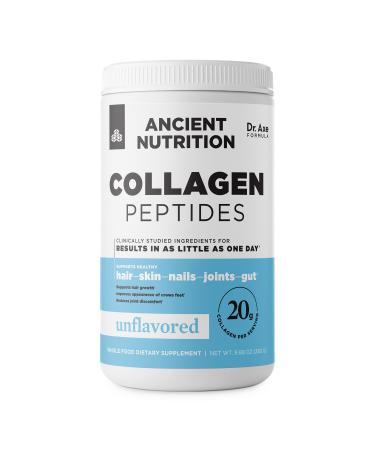 Collagen Peptides by Ancient Nutrition, Collagen Peptides Powder, Unflavored Hydrolyzed Collagen, Supports Healthy Skin, Joints, Gut, Keto and Paleo Friendly, 14 Servings, 20g Collagen per Serving Unflavored 9.88 Ounce (1