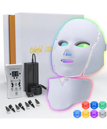 Led Face Mask Light Therapy Led Mask Therapy Facial Skincare Blue Red Light Maintenance Facial Skin Care Mask at Home for Face and Neck