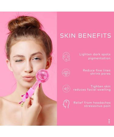 RejuvePixel Ice Globes for Facials - Glitter Face Globes 2PCS Set - Cold Roller Massager for Dark Circles, Puffiness, Wrinkles - Face, Neck & Eyes Cooling Glass Sticks with Holder - Buy Online on GoSupps.com