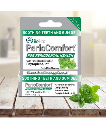 PerioComfort Organic Soothing Gel 0.5oz Safe for Children Promotes Healthy Gums Freshens Breath & Relieves Gum Inflammation & Dry Mouth International Shipping Available - Buy Online on GoSupps.com