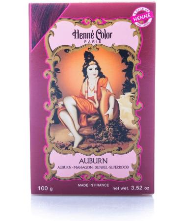 Auburn Henne Natural Henna Hair Dye Powder 100g - Black/Brown - Pack of 1 - Buy Online on GoSupps.com