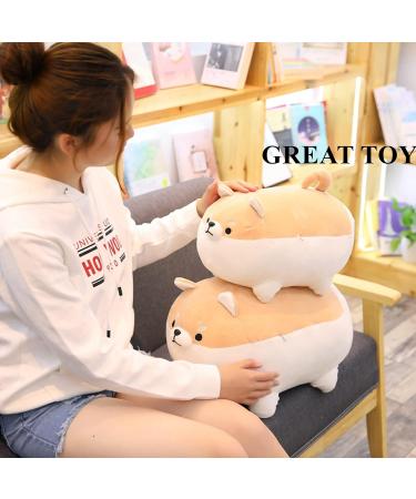 Aliangting 50cm Stuffed Animal Shiba Inu Plush Pillow - Cute Soft Corgi Dog Toy for Kids - Brown 19.7 - Buy Online on GoSupps.com