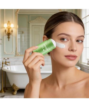 Clay Mask Stick Deeply Cleansing and Moisturizing Solid Facial Care with Green Tea Eggplant For Suitable Skin Types Women Men 40g Spa Effect green tea - Buy Online on GoSupps.com