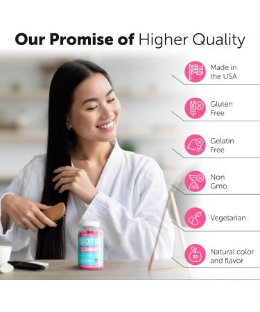 2 Pack Biotin Gummies 10000mcg for Healthy Hair Skin Nails - Vegetarian Non-GMO Vitamins - 120 Gummies for Hair Growth - Buy Online on GoSupps.com