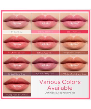FREEORR Hydrating Glaze Lip Balm with Hyaluronic Acid Moisturizing Shine Black Lipstick Sheer Glow Tint with 24HR Hydration Daily Lips Moisturizer for Softer Smoother Lips Black Cherry Sheer - Buy Online on GoSupps.com