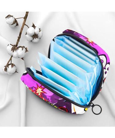 Portable Menstrual Cup & Sanitary Napkin Storage Bag - Rocket Alarm Comic Bubbles Design | Ideal for Teen Girls & Women - Buy Online on GoSupps.com