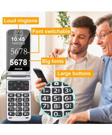 TOKVIA T288 Big Button Mobile Phone for Seniors with SOS Button | Large 2.8 Display | UK Charger & Charging Dock Include - Buy Online on GoSupps.com
