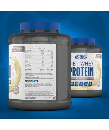 Applied Nutrition Diet Whey Vanilla Ice Cream 1.8kg - High Protein Low Carb Powder with CLA & Green Tea for Weight Management - 72 Servings - Buy Online on GoSupps.com