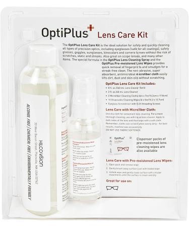 OptiPlus Lens Care Kit: Alcohol-Free Cleaner Microfiber Cloths Wipes & Eyeglass Screwdriver for Perfect Lens Maintenance - International Shipping Available - Buy Online on GoSupps.com