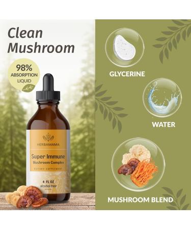 HERBAMAMA Adrenal Support and Super Immune Mushrom Blend Kit - Bundle of Liquid Adrenal Support Complex 2 fl oz & Super Immune Mushroom Drops 4 fl oz - Vegan Non-GMO Sugar & Alcohol-Free - 2 Pack - Buy Online on GoSupps.com