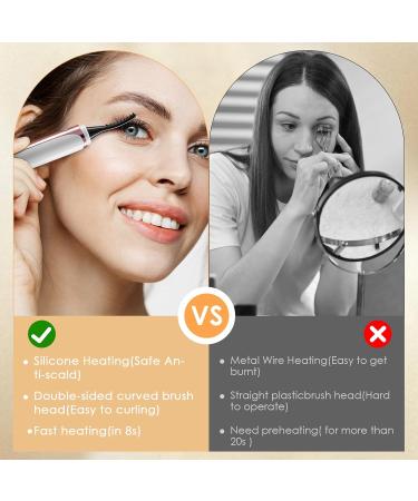 Heated Eyelash Curler Electric Eyelash Curler with 4 Adjustable Temperatures Heated Eyelash Curler with Fast 15 Seconds Heating Eyelash Curler with Long Lasting - Buy Online on GoSupps.com