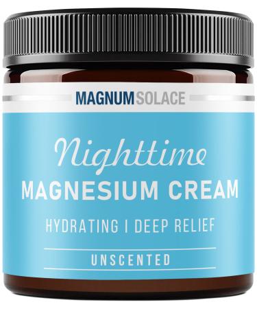 Magnesium Lotion   Nighttime Magnesium Cream   Apply to Legs  Arms or Chest - Topical Magnesium Chloride   USA Made and Safe for Kids (Unscented)