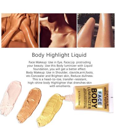 3-Piece Liquid Highlighter & Metallic Eyeshadow Palette Set - Long Lasting, High Pigmented & Waterproof Makeup for Women - Buy Online on GoSupps.com