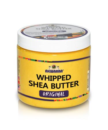 AKWAABA Whipped Shea Butter 12 oz - Natural Yellow - Moisturizer for Body & Hair - Rich in Vitamins A and E - Made with Raw Shea Butter from Ghana - Buy Online on GoSupps.com