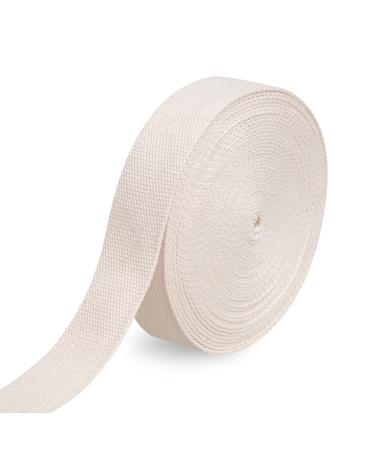 10 Yards 1.5Inch Heavy Cotton Webbing for Dog Clasp Webbing Polyester Canvas for Leash Strap Backpacks Handbag Garment Belt DIY Sewing Accessories Off-White 1.5 Inch Off-White