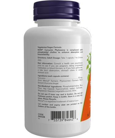 NOW Supplements Curcumin Phytosome Capsules 60 Count - Buy Online on GoSupps.com