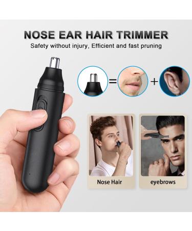 DiktoYou Rechargeable 2-in-1 Ear and Nose Hair Trimmer - Painless Grooming Tool for Men and Women - USB Electric, IPX7 Waterproof - Grey - Buy Online on GoSupps.com