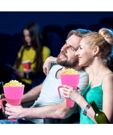 Stadium Snack Cup - Bucket Juice Drink Cup | Snack Containers for and Beverage for Travel Park Home Cinema or Movie Center Riastvy Pink - Buy Online on GoSupps.com