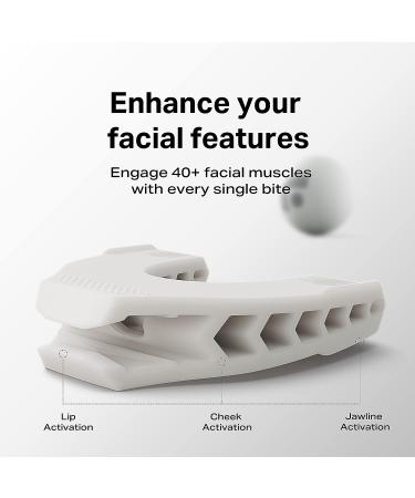 Fitbite Premium Facial Exerciser - Jawline Exerciser for Men and Women | Tighten, Tone & Strengthen | Food-grade Silicone | Grey - Buy Online on GoSupps.com