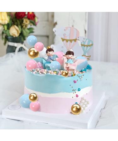 Colorful Pearl Ball Cake Topper for Bear Theme Parties | Wedding Decor Supplies (Gold Pink Blue) - Buy Online on GoSupps.com