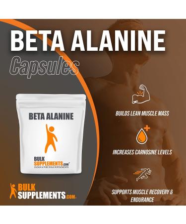 Beta Alanine Capsules for Workout Recovery - 300 Gelatin Capsules for Muscle Recovery - BulkSupplements.com - Buy Online on GoSupps.com