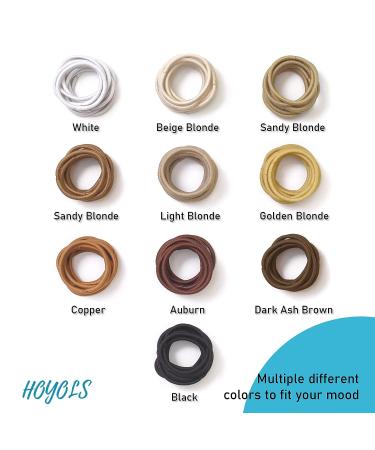 Hoyols 100pcs Baby Small Elastic Hair Ties for Girls No Crease Tiny Hair Bands 1 inch Fine Hair Accessories for Toddler Kids Infants 2mm (Black) - Buy Online on GoSupps.com