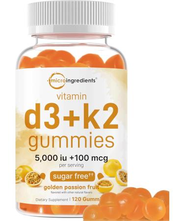 Micro Ingredients Vitamin D3 K2 Gummies & Oil of Oregano Softgels | Bundle | Sugar-Free Golden Passion Fruit Flavor | 5 000 IU D3 + 100 mcg K2 MK-7 | 4X Strength Carvacrol & Thymoquinone - Buy Online on GoSupps.com