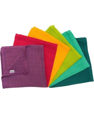 Divata Bunte Mini Mulltuch Set - 6 Rainbow Baby Spitting Towels Oeko-Tex Certified 35x35 cm - Perfect for International Shipping - Buy Online on GoSupps.com