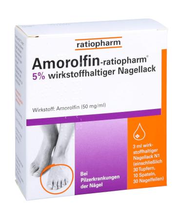 Amorolfin-Ratiopharm Nail Polish for Nail Fungus - 3ml | Effective Treatment with Active Ingredients - Buy Online Internationally - Buy Online on GoSupps.com