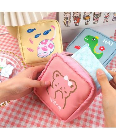 Buy 4-Piece Cute Animal Large Capacity Tampon & Pad Bag - Mini Cosmetic Bags for Women & Girls (4 Colors) | International Shipping - Buy Online on GoSupps.com