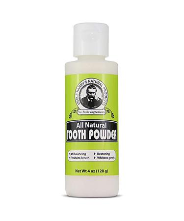 Uncle Harry's Remineralizing Tooth Powder | All Natural Enamel Support & Whitening Toothpaste for Sensitive Teeth | Powder Toothpaste for Gum Health & Fresh Breath (4 oz) Peppermint 4 Ounce (Pack of 1)