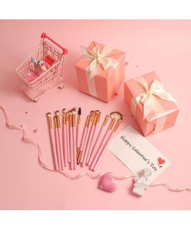 Docolor 15Pcs Eye Makeup Brushes Set - Professional Synthetic Eyeshadow Blending and Eyeliner Brushes with Soft Hairs for Premium Eye Makeup (Pink) - Buy Online on GoSupps.com