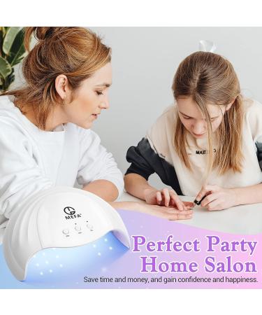 MEFA Gel Nail Polish Kit with UV Light - 52 PCS, 28 Spring Summer Colors, DIY Salon Manicure Set with Base Top Coat, Mother's Day Gift - C1-Dreamy Town - Buy Online on GoSupps.com