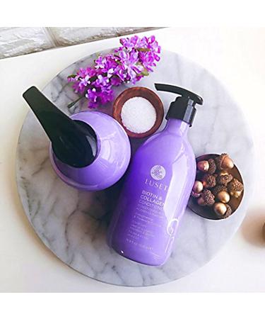 Luseta Biotin & Collagen Shampoo & Conditioner Set - 16.9oz (Pack of 2) | Hair Loss Prevention & Growth | Argan Oil Infused | Sulfate & Paraben Free | Repair Damaged Hair - Buy Online on GoSupps.com