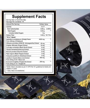 New Trends Shop. 10-in-1 Ultra Shilajit Gummies | 4000 mg Pure Shilajit Tongkat Ali Maca Root 75% Fulvic Acid | Sugar-Free Vegan 85+ Trace Minerals | 90 Pack - Buy Online on GoSupps.com