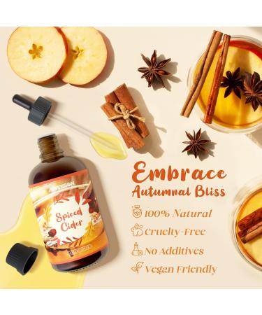 ARVIDSSON Fall Essential Oils Spiced Cider Fragrance Oil 4 Fl Oz (120ml) Natural Spiced Cider Oil for Diffusers Candle Making Cozy Autumn Scented Oils - Buy Online on GoSupps.com