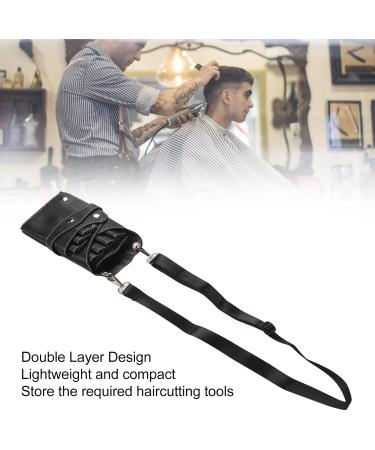 YAOGOHUA Hair Scissors Pouch Double Layer Waterproof PU Leather Hairdressing Tool Bag with Belt for Salon Barber Store - Buy Online on GoSupps.com