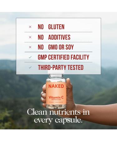 NAKED Zinc Carnosine 17mg (60 Capsules) Vitamin C 500mg (90 Capsules) Vegan Non-GMO Gluten Free Daily Immune and Stomach Support - Buy Online on GoSupps.com