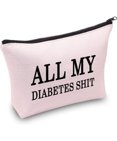 All My Diabetes Shit Bag - Funny Diabetic Gift - Pink Diabetes Carrying Bag for Travel - Emergency Patient Pouch - Buy Online on GoSupps.com