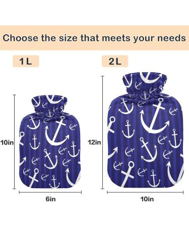 Shop Naanle Sea Ocean Anchor Hot Water Bottle - 1L Transparent Warming Bag for Bed & Pain Relief | International Shipping - Buy Online on GoSupps.com