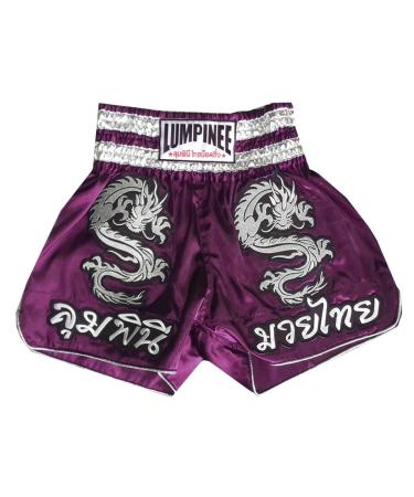 Lumpinee Muay Thai Kick Boxing Shorts : LUM-038 Violet XXXL (36")