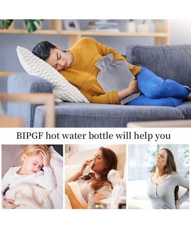 Hot Water Bottle 2 Liter with Cover Fleece  Transparent Hot Water Bag PVC for Pain Relief  Large Capacity  Odorless  BPA Free  Premium Materials  Suit Neck Shoulder Pain  Feet Warmer  Menstrual Cramps Polyvinyl Chloride Gr - Buy Online on GoSupps.com