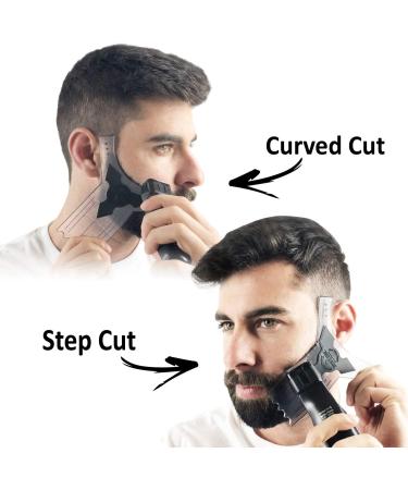 Beard Shaper Tool for Men - Stylish Beard Lineup Guide with Dual Action Comb and Barber Pencil Liner - Buy Online on GoSupps.com