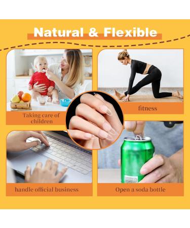Venares 500 Almond Nail Tips - Short Pre-Polished Soft Gel Tips with Glue | 10 Sizes for Perfect Nails - Buy Online on GoSupps.com